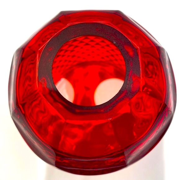 Fairy Lamp Diamond Point Ruby Red With Cadmium Glow - Picture 8 of 9